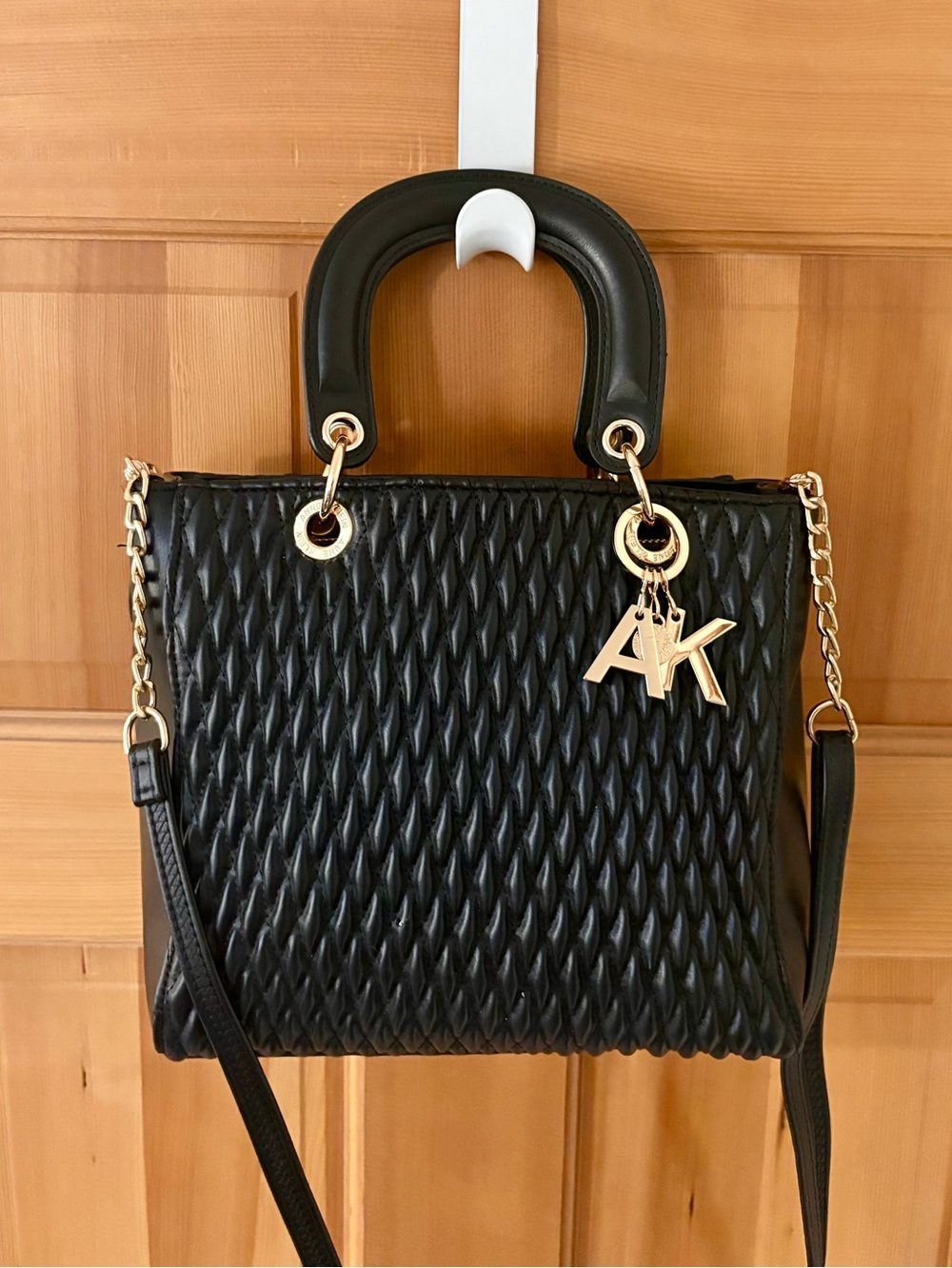 Anne Klein Black & Gold Crossbody/shoulder Bag NWOT